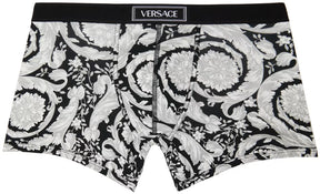 Versace Underwear Gray & Black Low-Rise Boxers