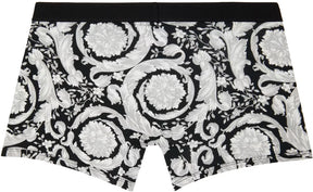 Versace Underwear Gray & Black Low-Rise Boxers