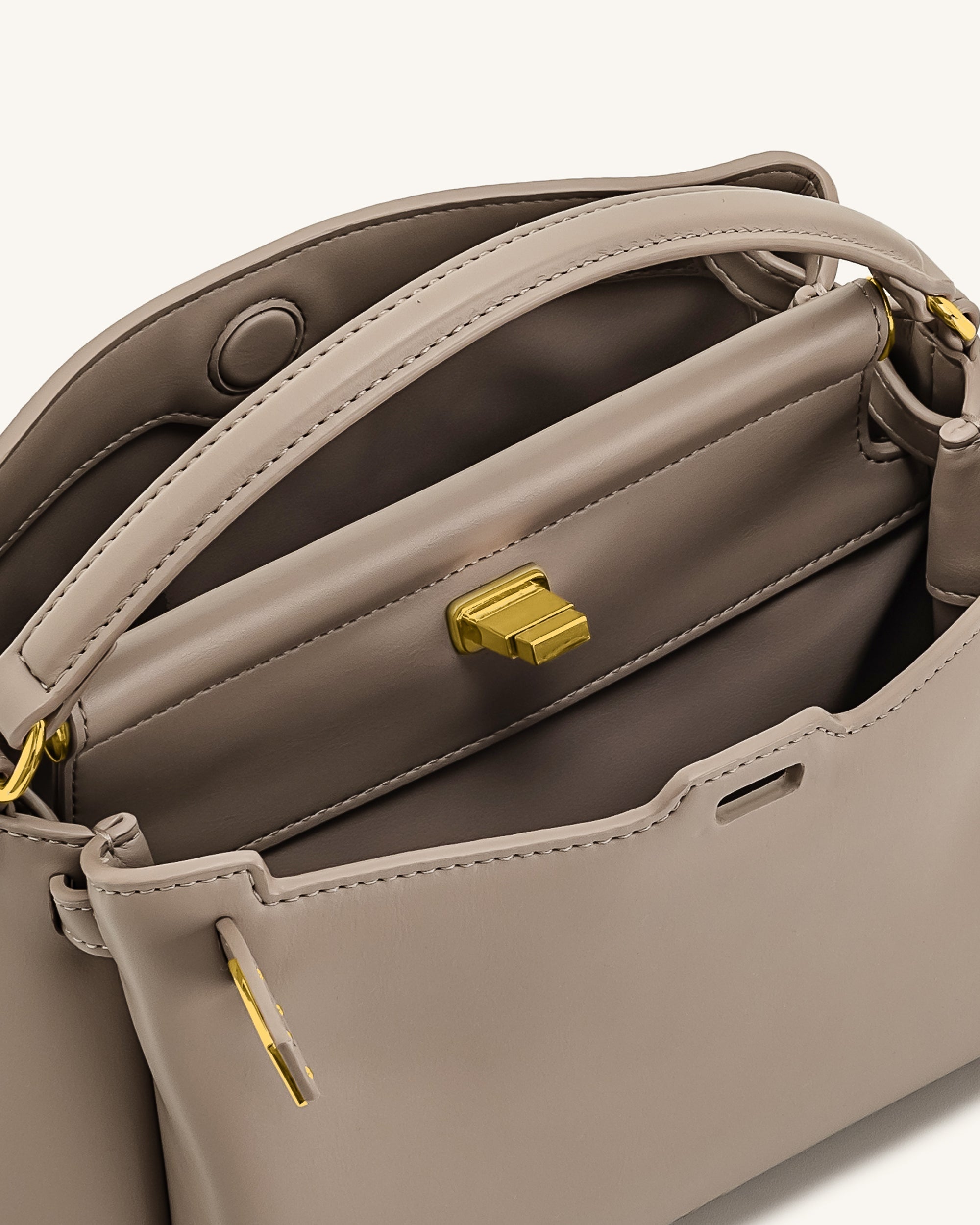 Carmen Top Handle Bag - Dark Brown Croc