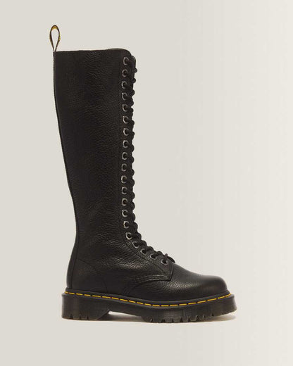 1B60 Bex Pisa Leather Knee High Boots — Black