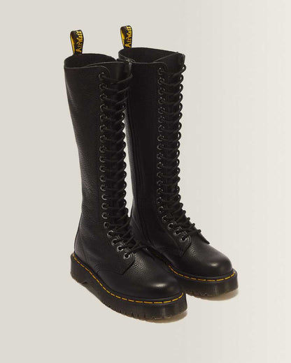 1B60 Bex Pisa Leather Knee High Boots — Black