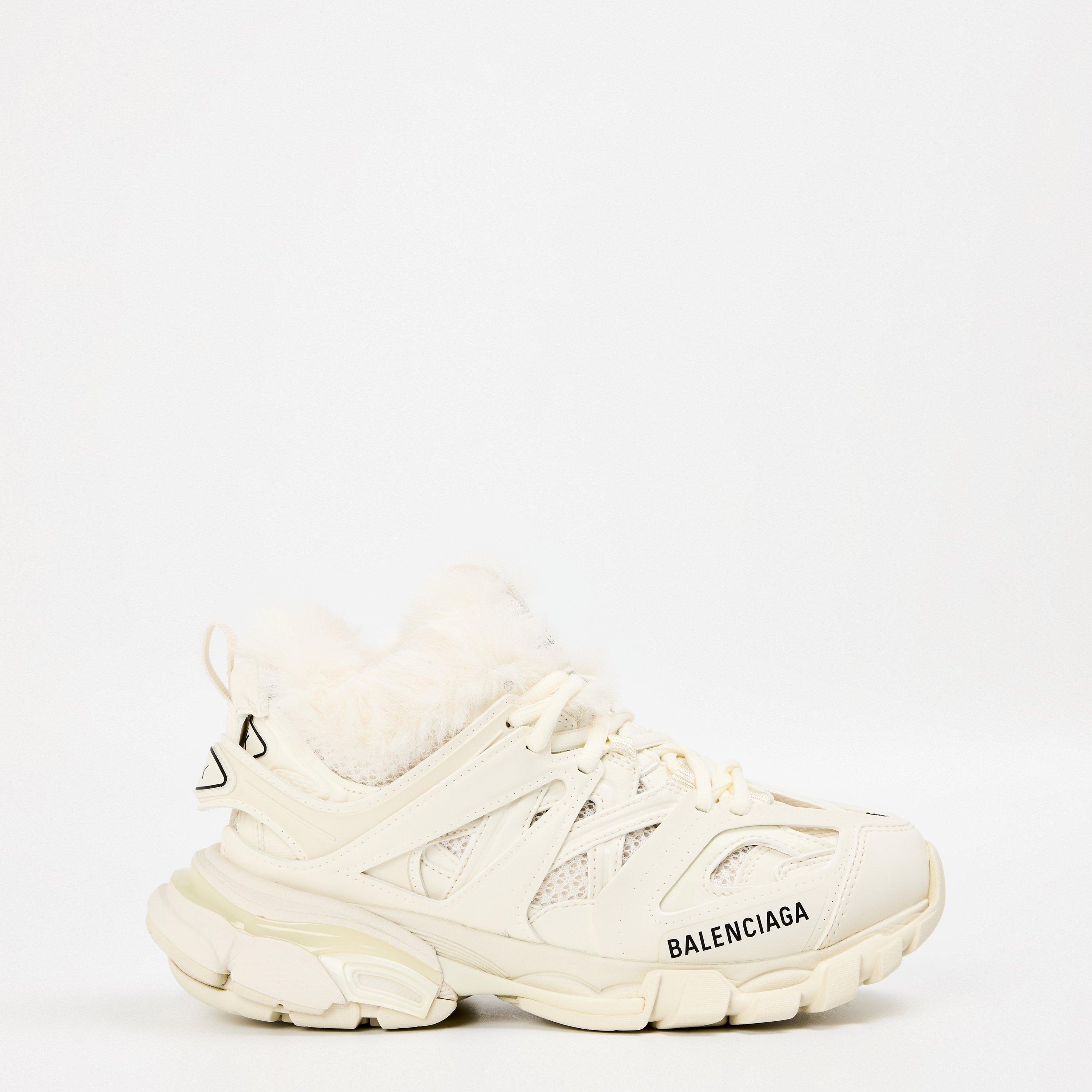 Faux Fur Track Trainers