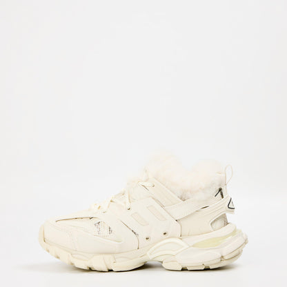 Faux Fur Track Trainers