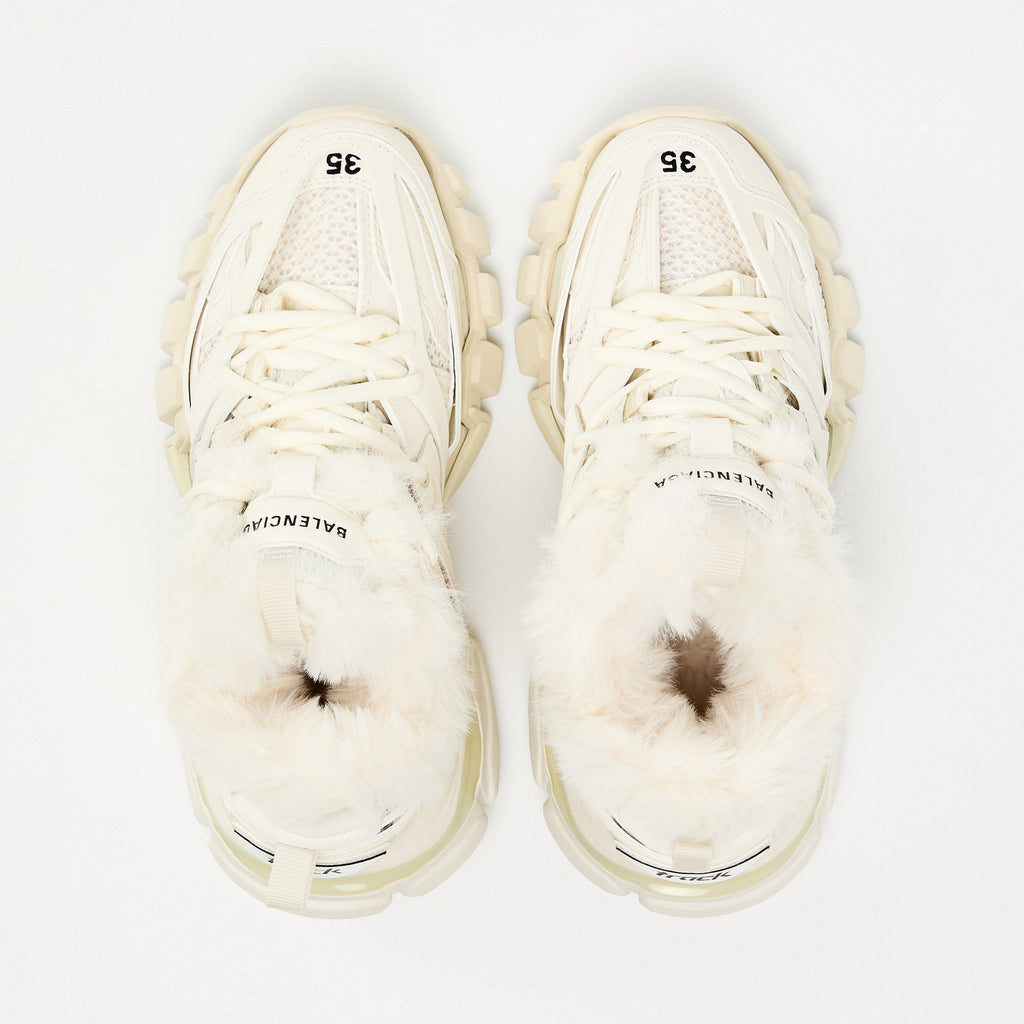 Faux Fur Track Trainers