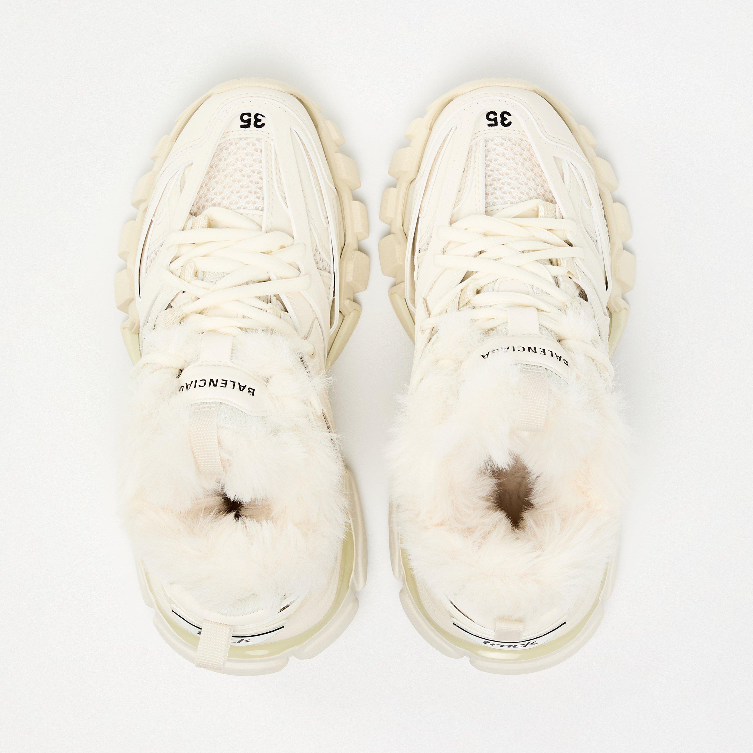 Faux Fur Track Trainers