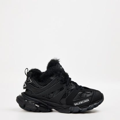 Faux Fur Track Trainers