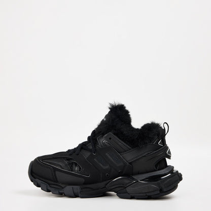 Faux Fur Track Trainers