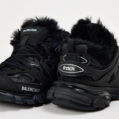 Faux Fur Track Trainers