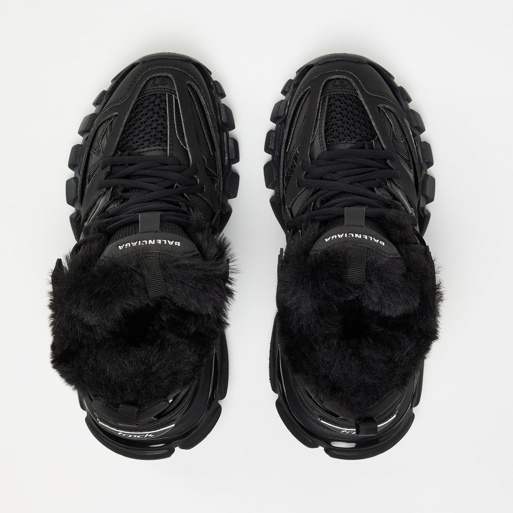 Faux Fur Track Trainers