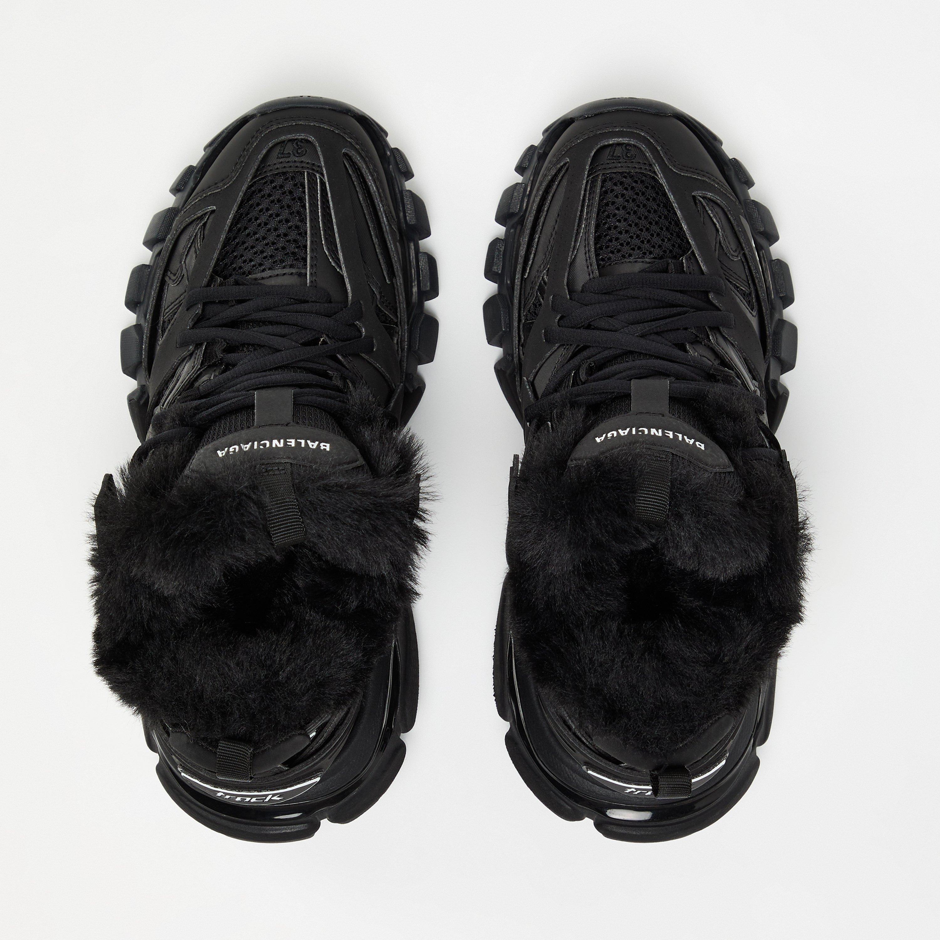 Faux Fur Track Trainers