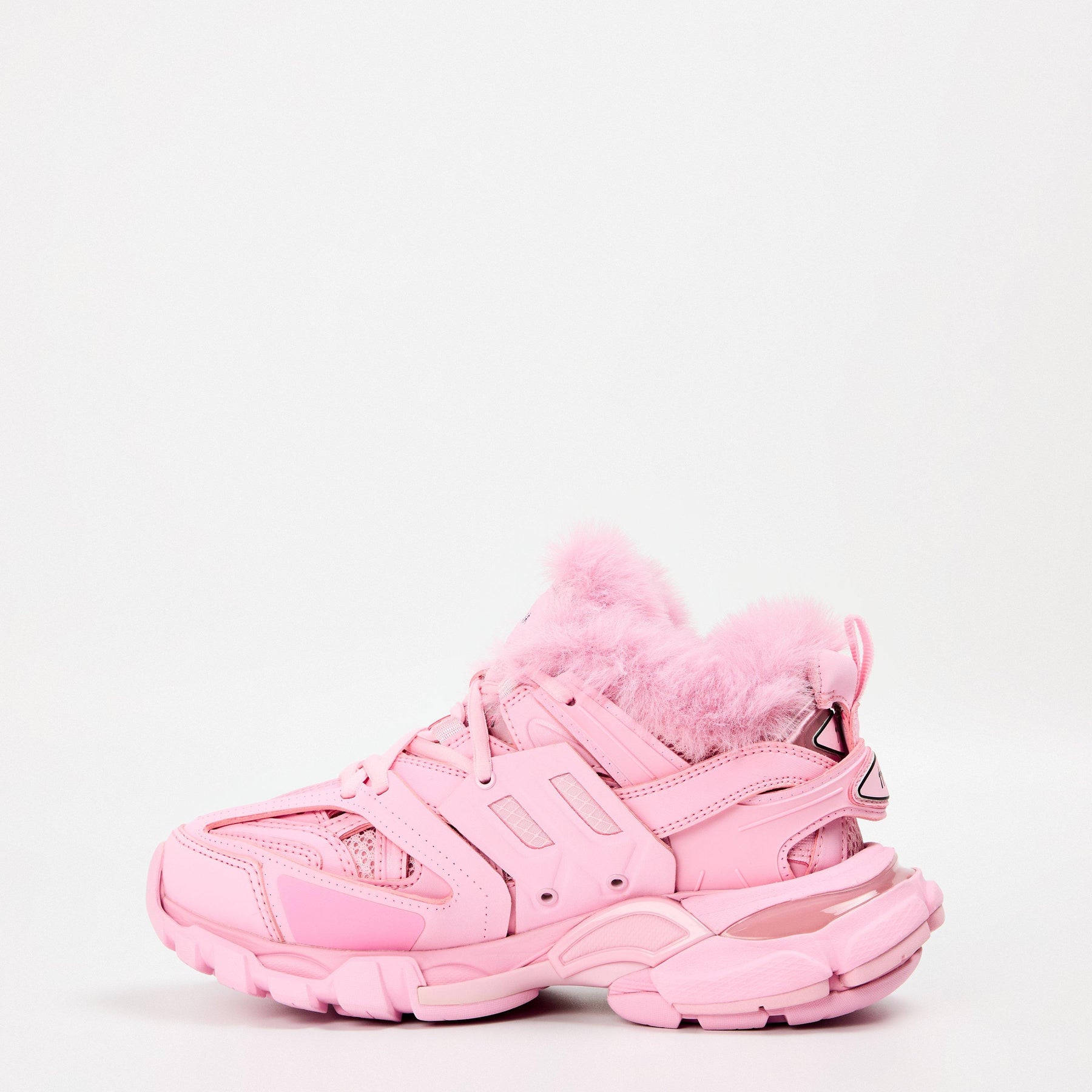 Faux Fur Track Trainers