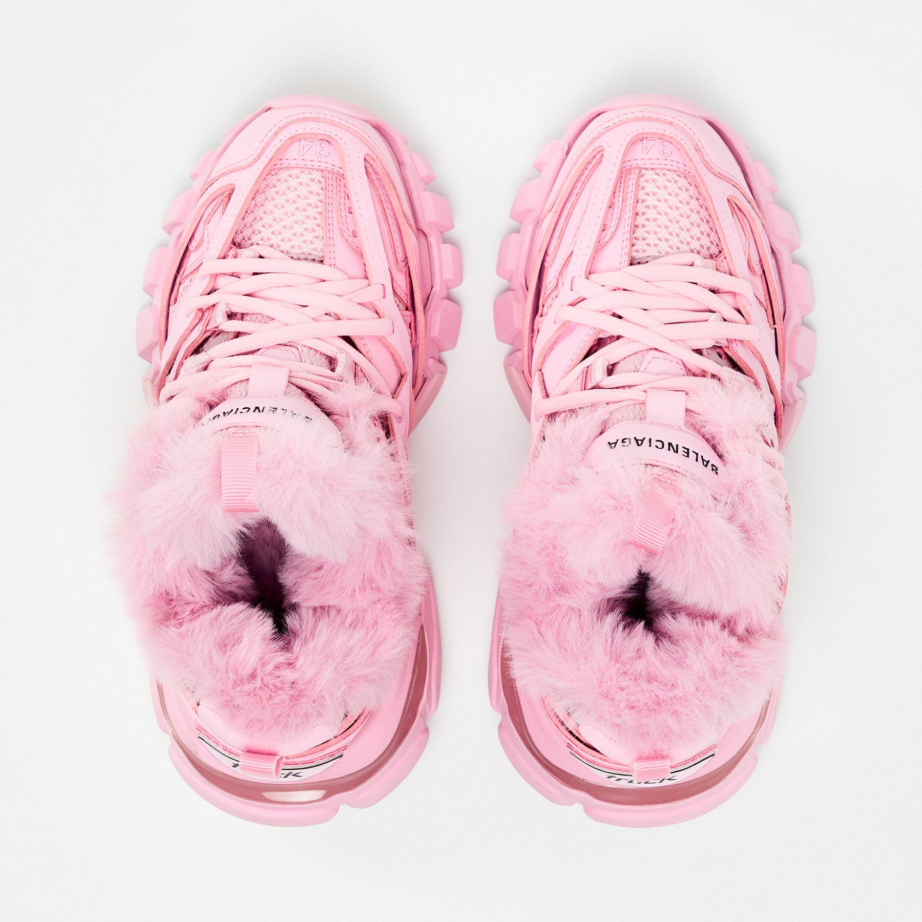Faux Fur Track Trainers