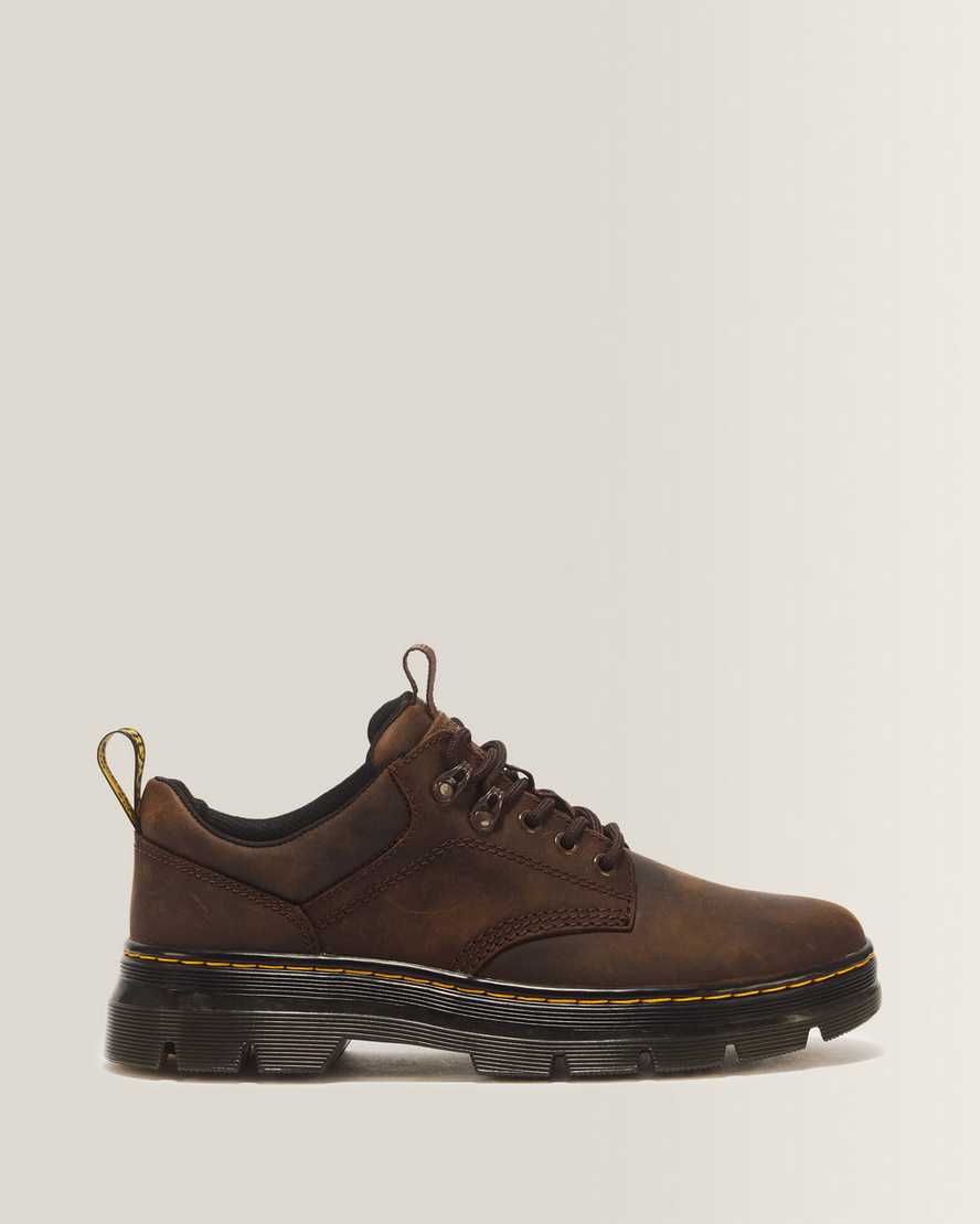 Reeder Crazy Horse Leather Utility Shoes — Dark Brown