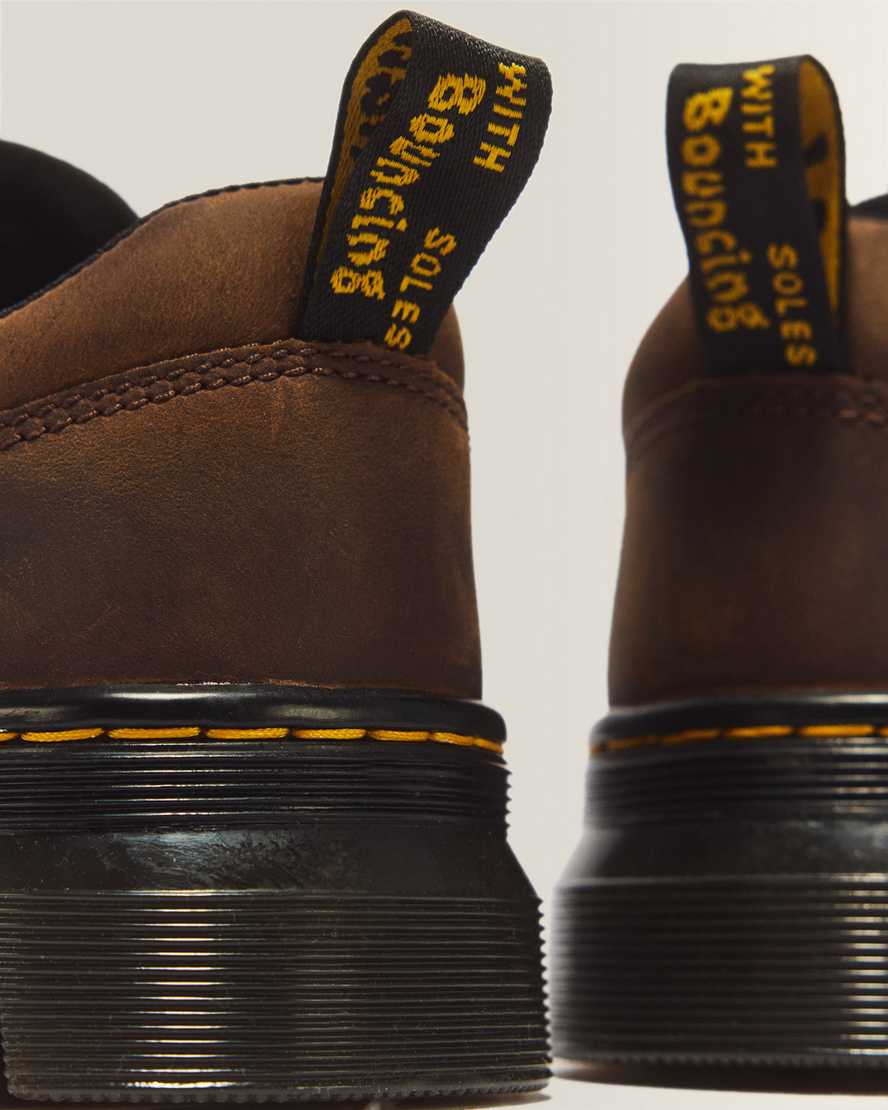 Reeder Crazy Horse Leather Utility Shoes — Dark Brown