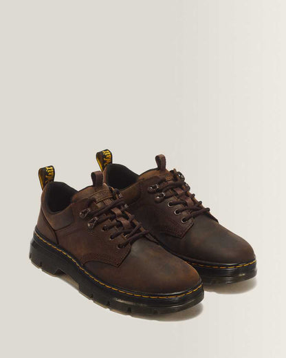 Reeder Crazy Horse Leather Utility Shoes — Dark Brown