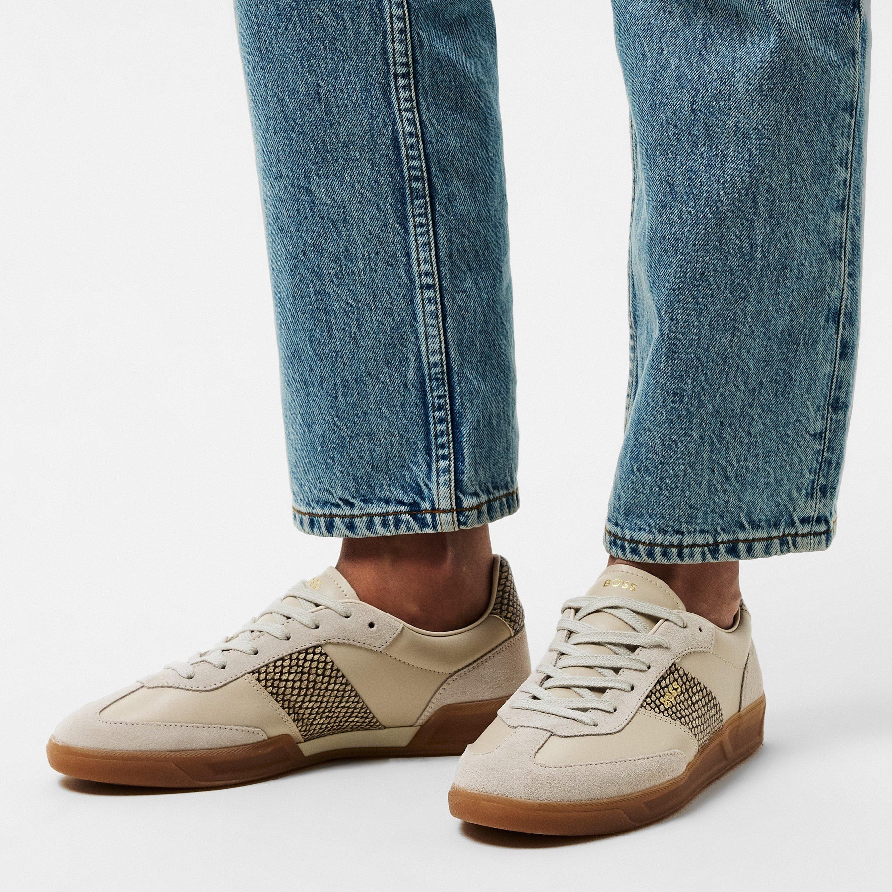 Women's Brenta Court Suede and Leather Trainers