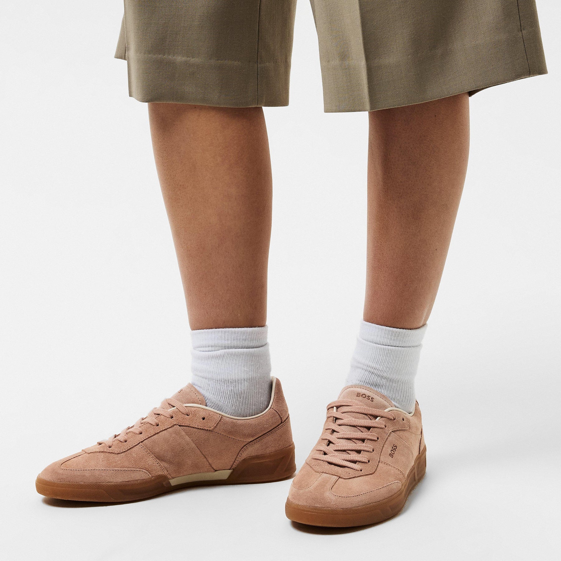 Women's Brenta Court Suede and Leather Trainers