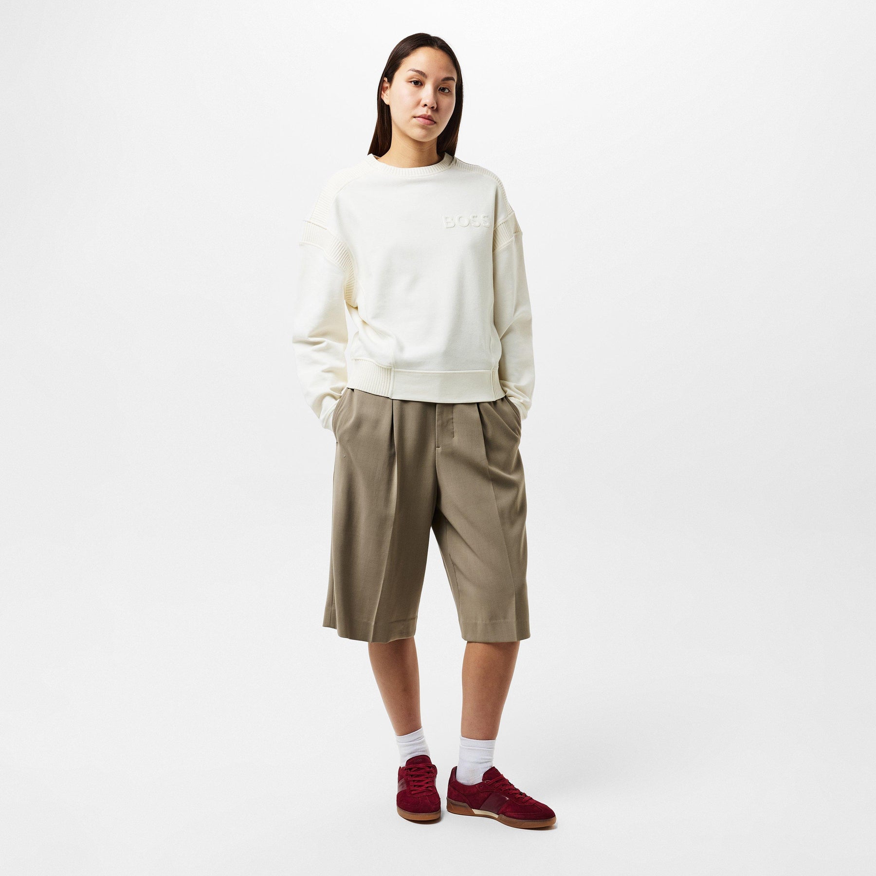 Women's Brenta Court Suede and Leather Trainers