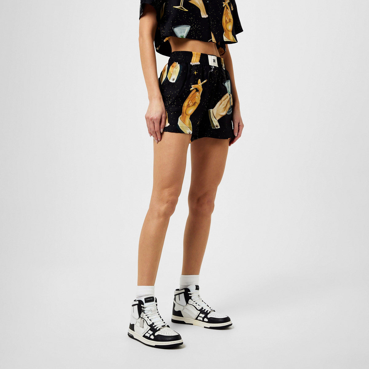 Skeleton High Top Sneakers