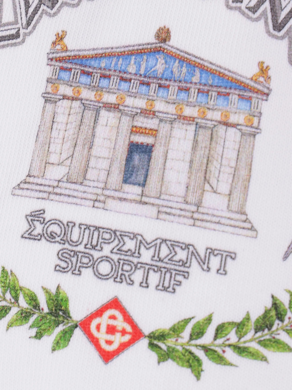 Casablanca Le Temple Du Sport Printed T-Shirt in White