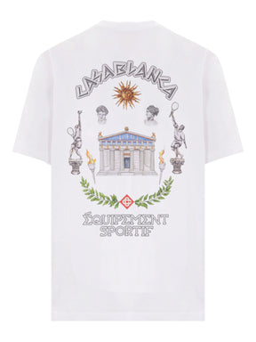 Casablanca Le Temple Du Sport Printed T-Shirt in White