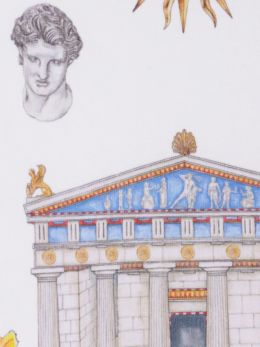 Casablanca Le Temple Du Sport Printed T-Shirt in White