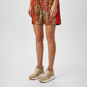 Panelled Lace-Up Suede Sneaker
