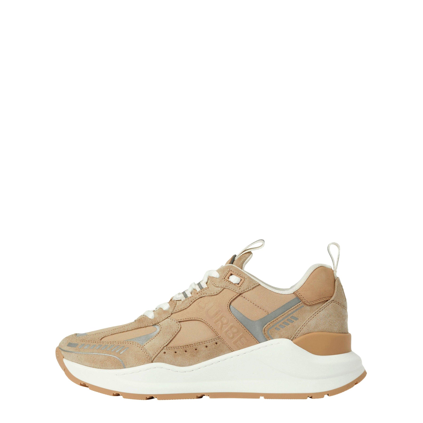 Panelled Lace-Up Suede Sneaker
