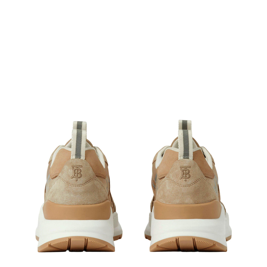 Panelled Lace-Up Suede Sneaker