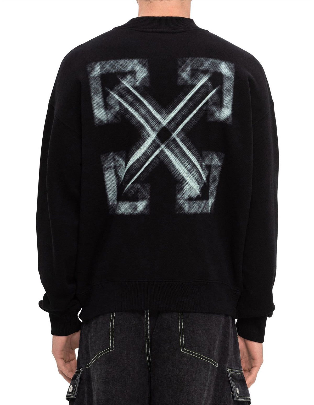 Off White Vibe Arrow Skate Crewneck Sweatshirt Black