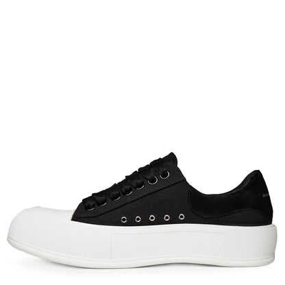 Deck Lace Up Plimsoll Trainers