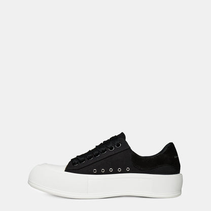 Deck Lace Up Plimsoll Trainers