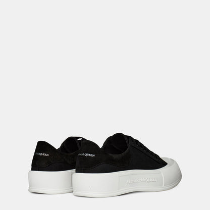 Deck Lace Up Plimsoll Trainers