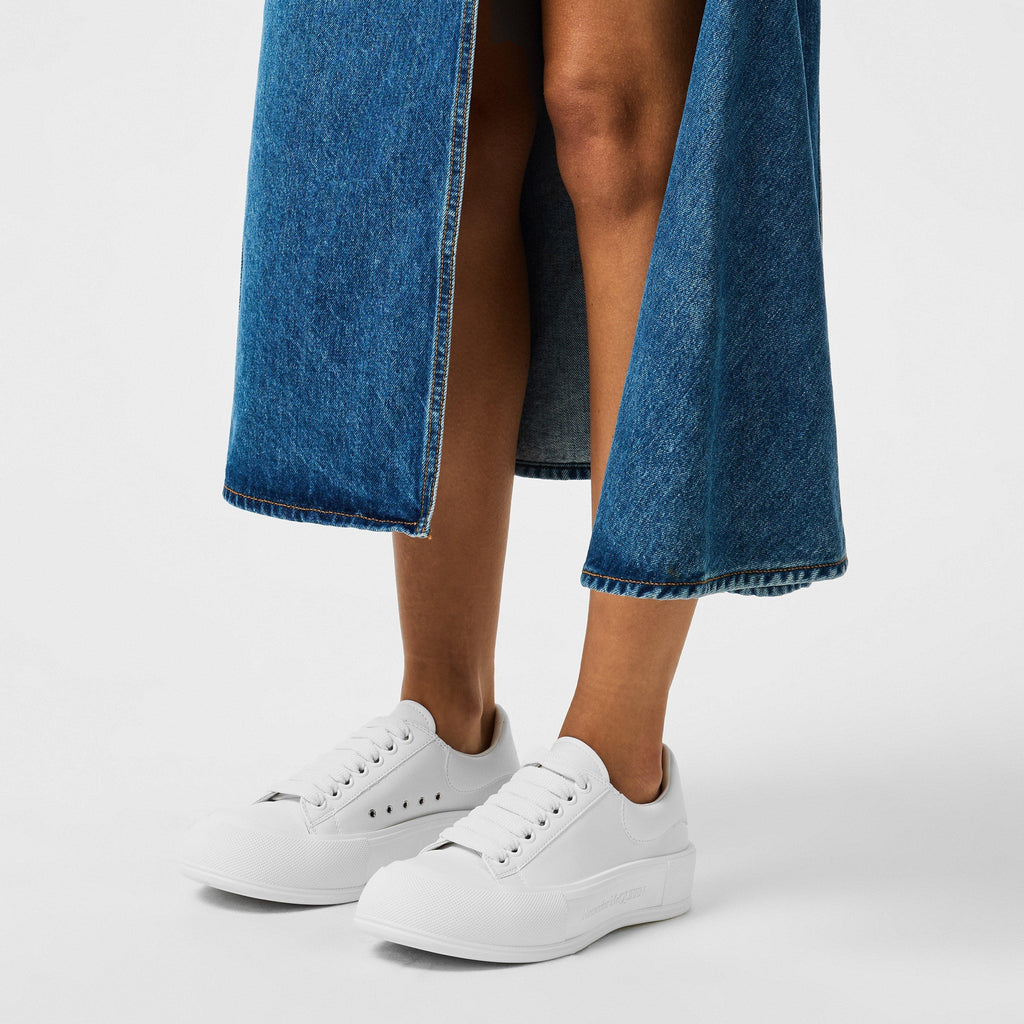 Leather Plimsole Sneakers