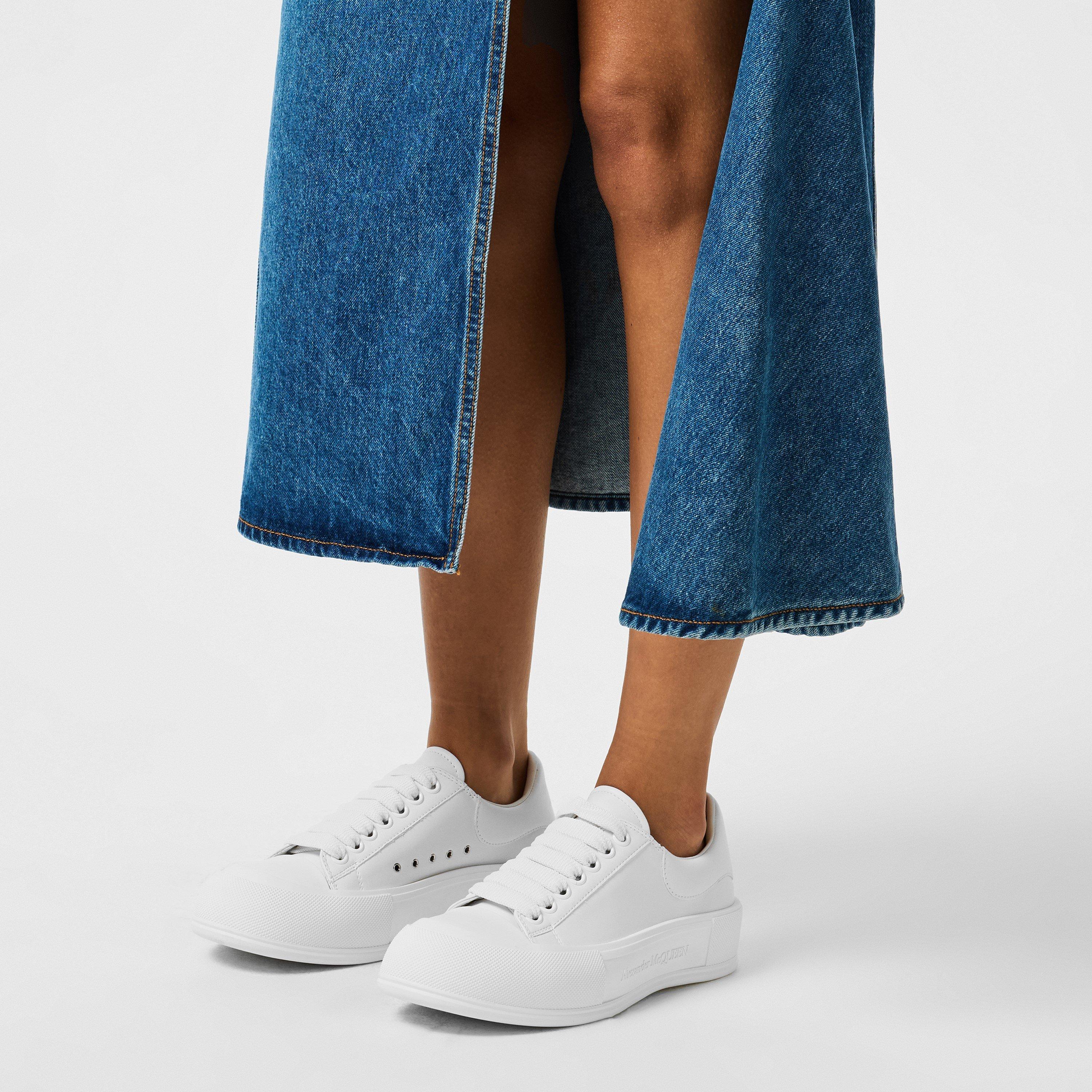 Leather Plimsole Sneakers