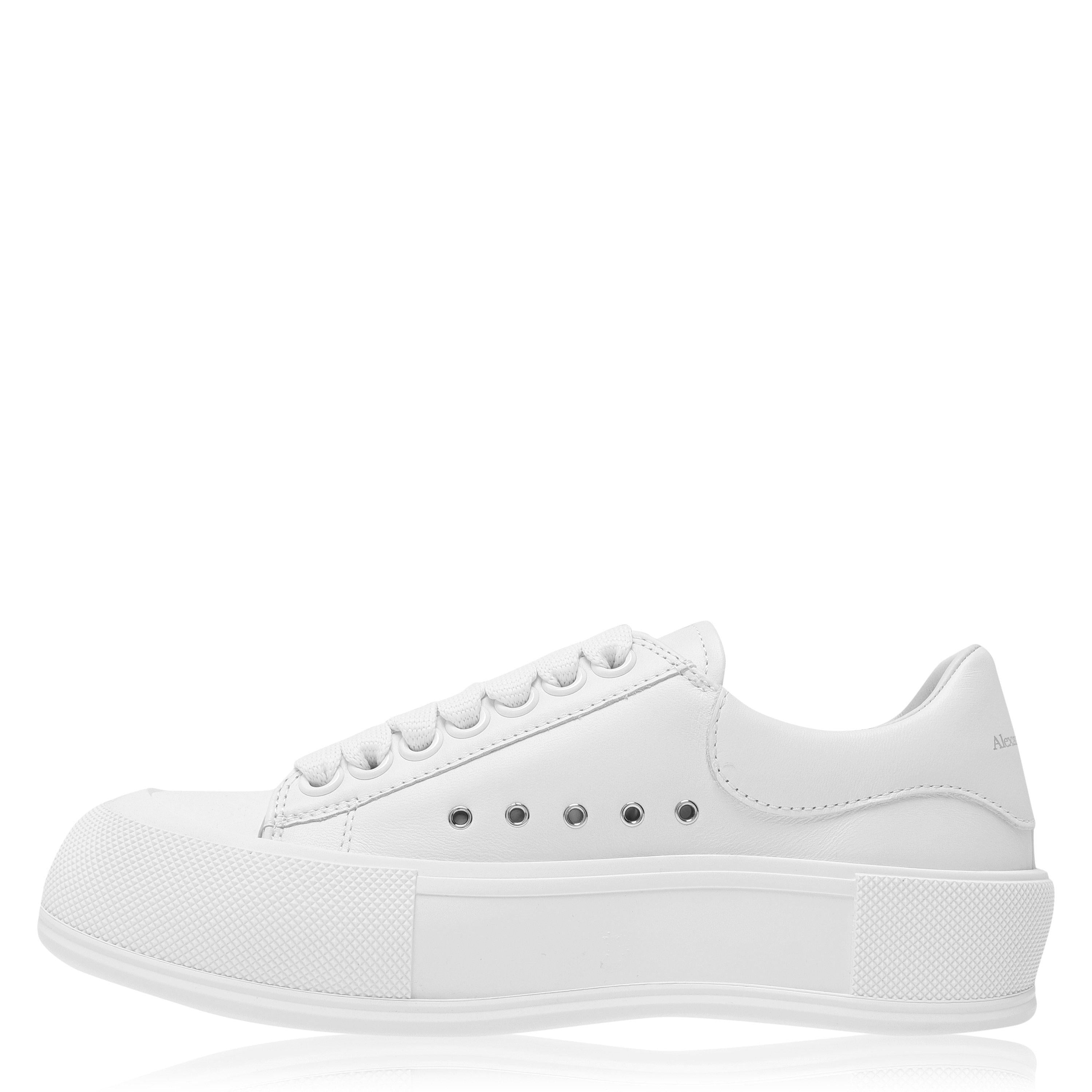 Leather Plimsole Sneakers