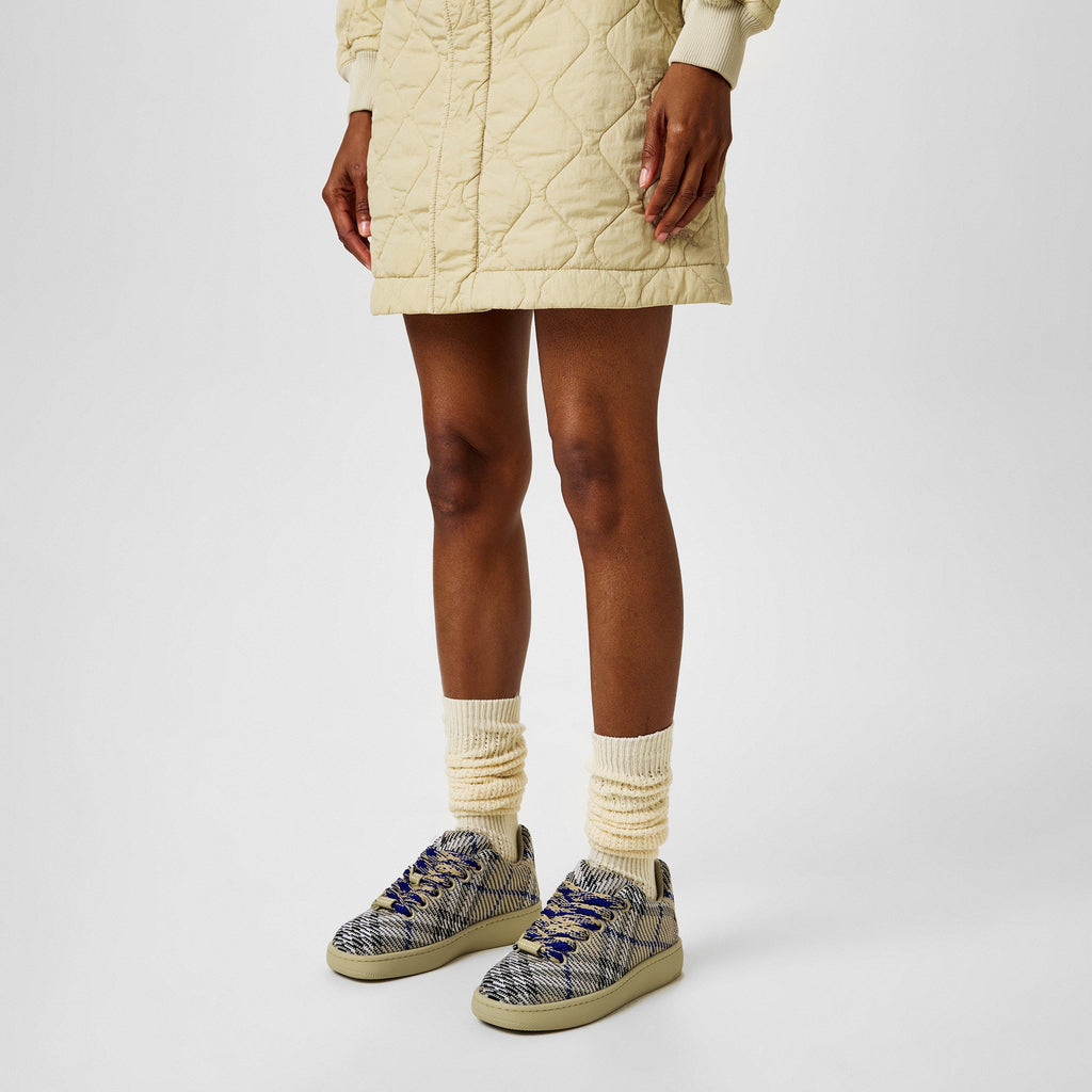 Check Knit Box Trainers