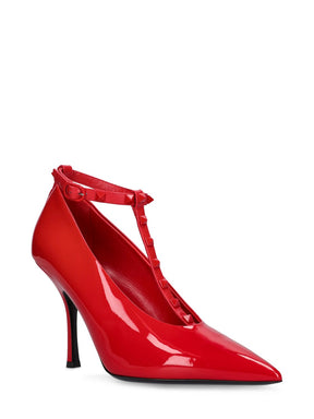 Valentino Garavani 100mm Rockstud patent leather pumps