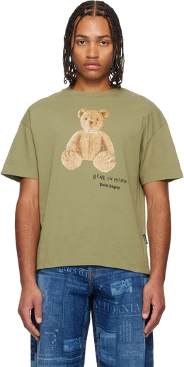 Khaki 'Bear In Mind' Regular T-shirt
