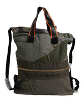 Military Green Patchwork Rucksack Backpack