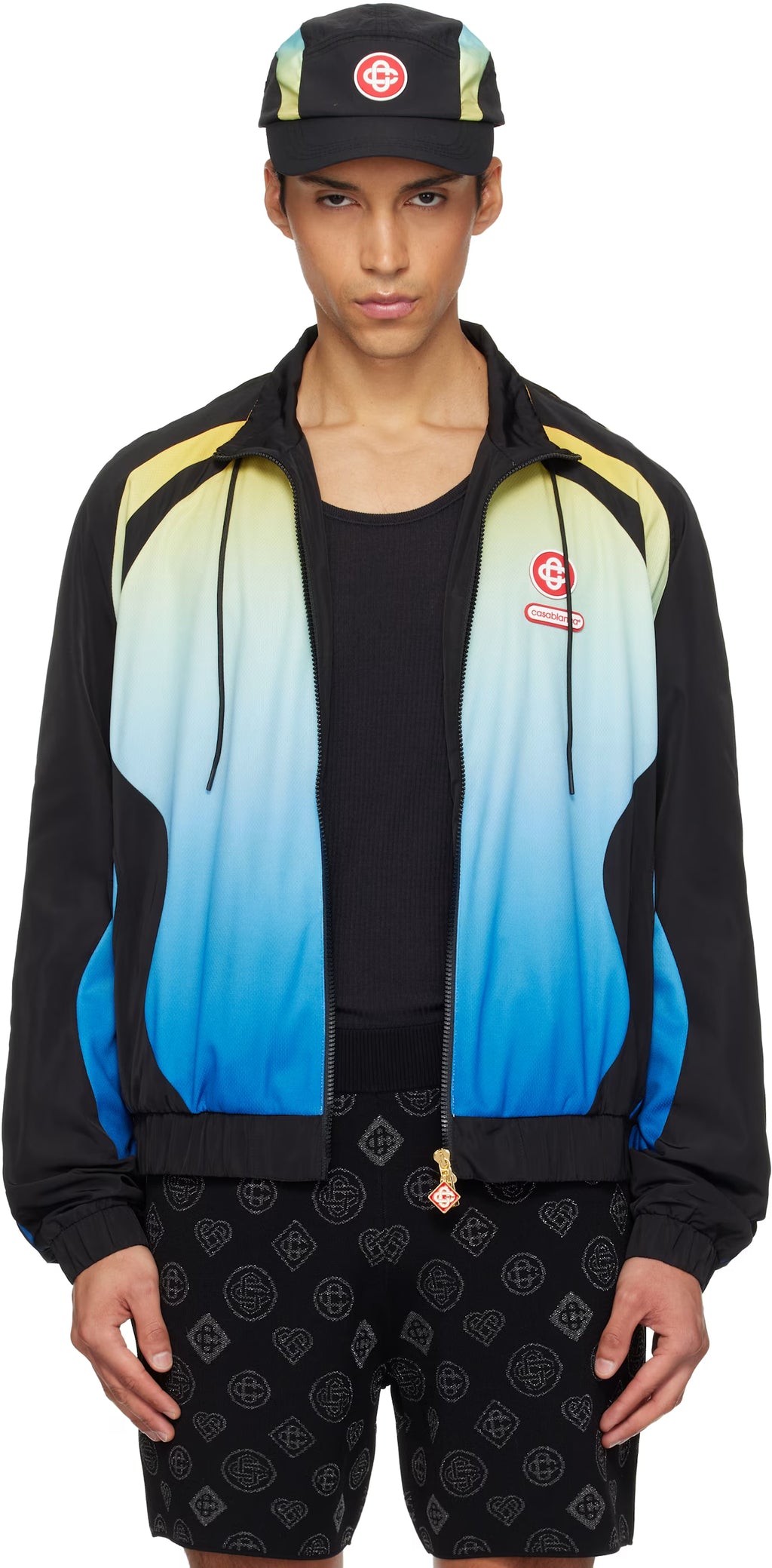 Black & Blue Football Windbreaker Jacket