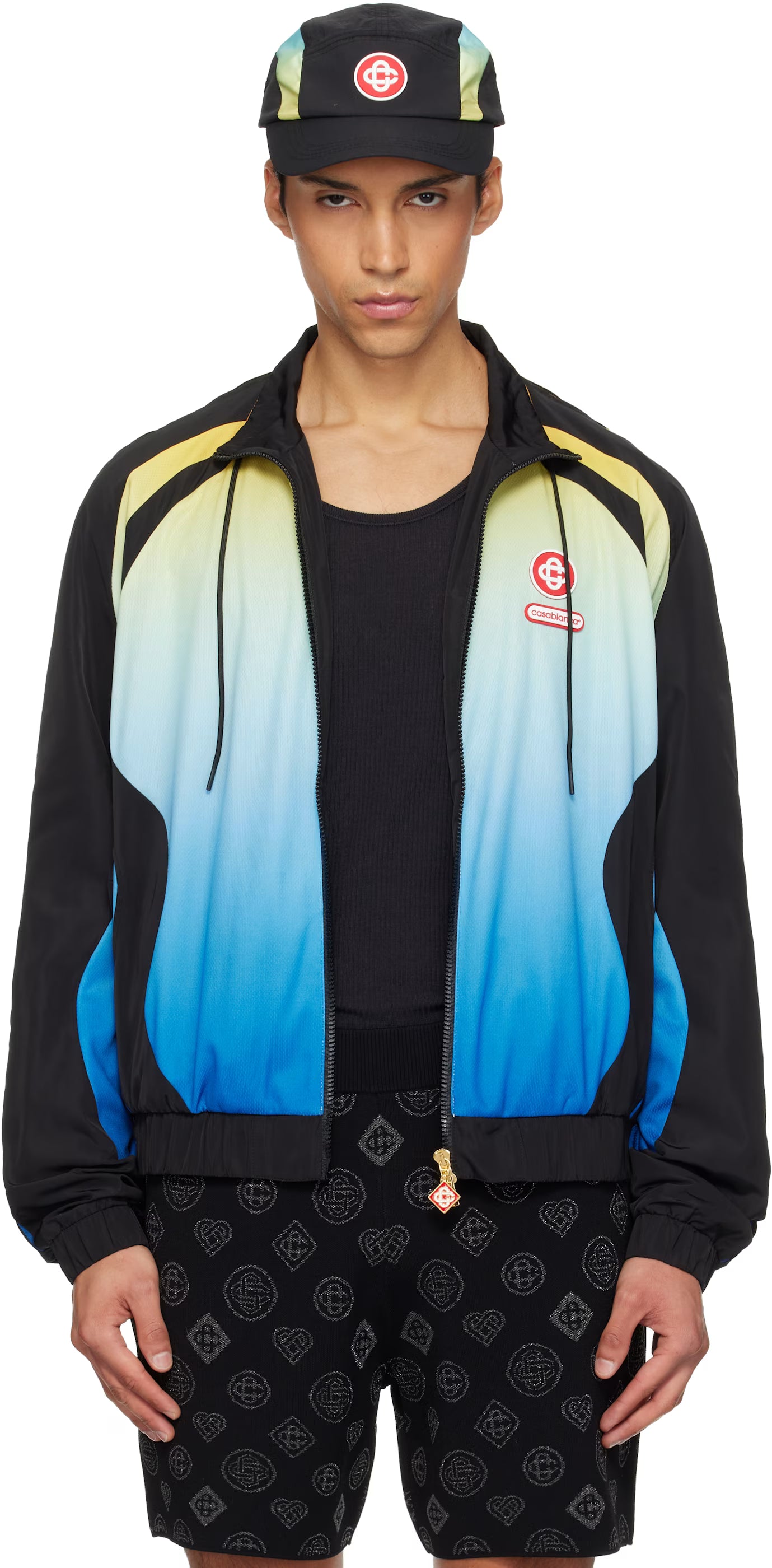 Black & Blue Football Windbreaker Jacket