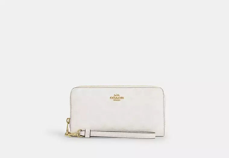 Coach Long Zip Around Wallet In Signature Canvas - Wallets | Shop From The Mirage