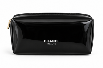 Chanel Black Vinyl Makeup Bag VIP Gift Brand New