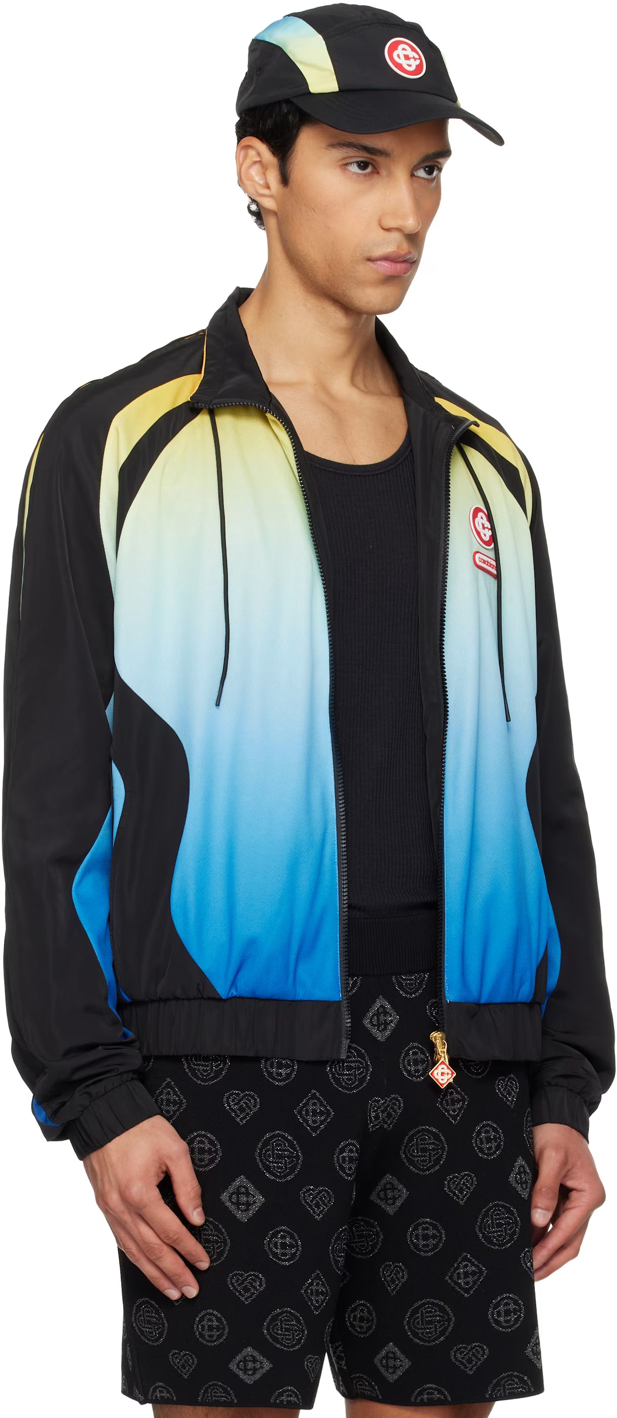 Black & Blue Football Windbreaker Jacket