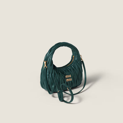 Wander matelassé nappa leather hobo bag