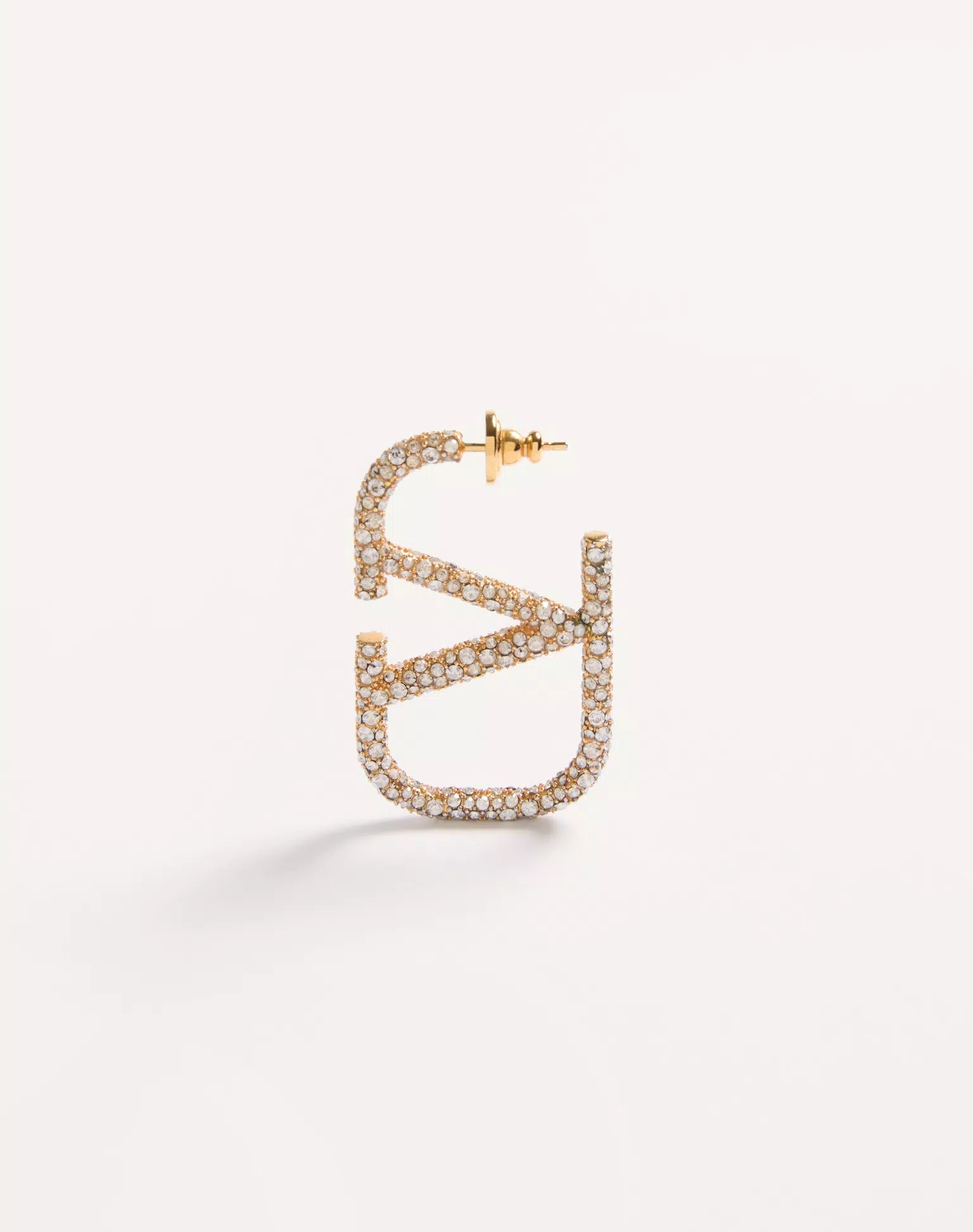 Signature Earrings In Metal And Swarovski Crystals.