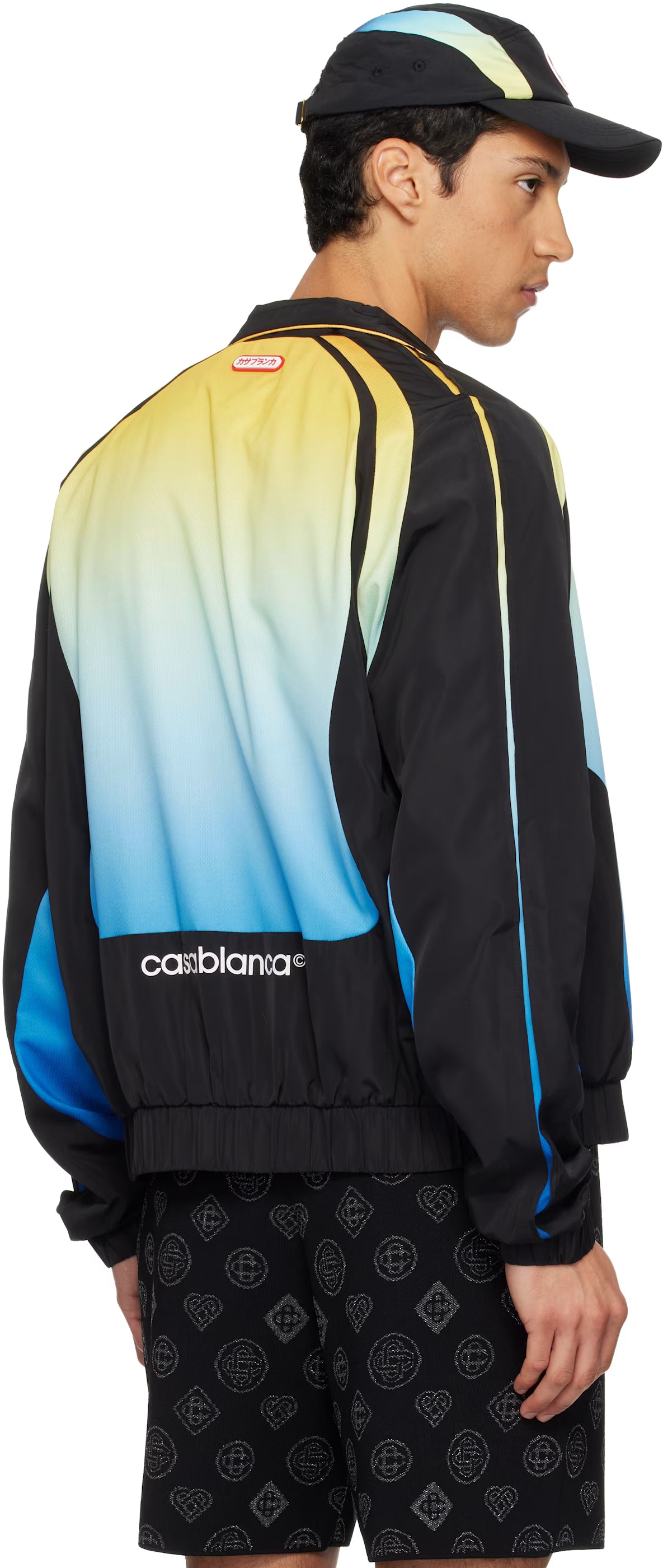 Black & Blue Football Windbreaker Jacket