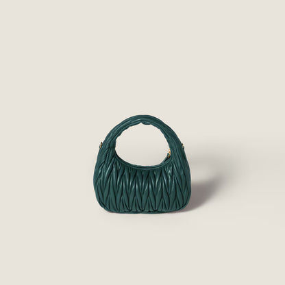 Wander matelassé nappa leather hobo bag