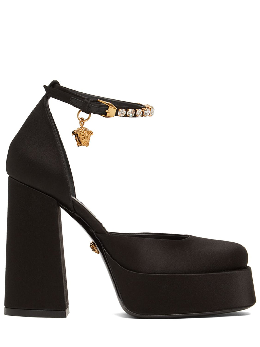 Versace Versace 110mm Platform satin & viscose pumps - Size: UK 2 Heels | Shop From The Mirage
